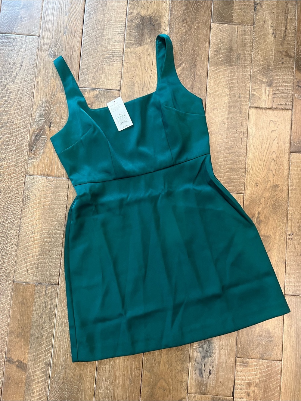 a new day Emerald Green Square Neck Mini Dress
